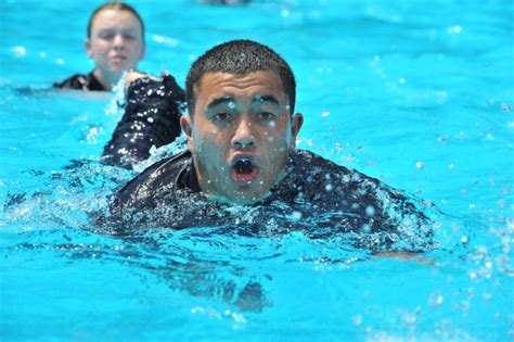 is navy swimming test hard|can you swim in the naval base.